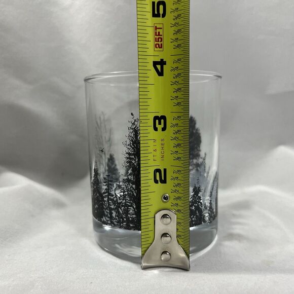 Forest With Bird Landscape Set Of 4 Whiskey Short Tumblers - Picture 8 of 9